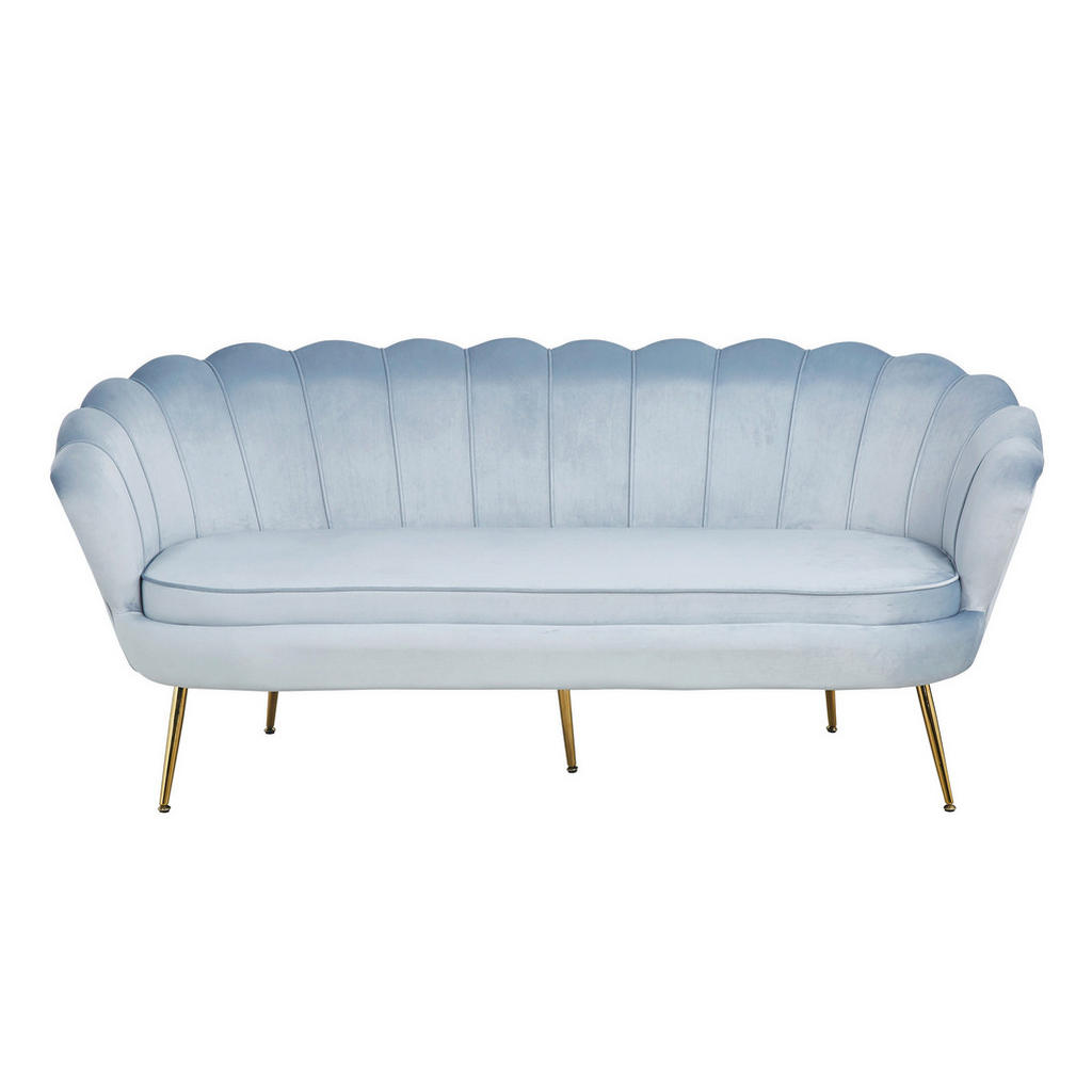 Canapea Cu 3 Locuri, textil, gri deschis