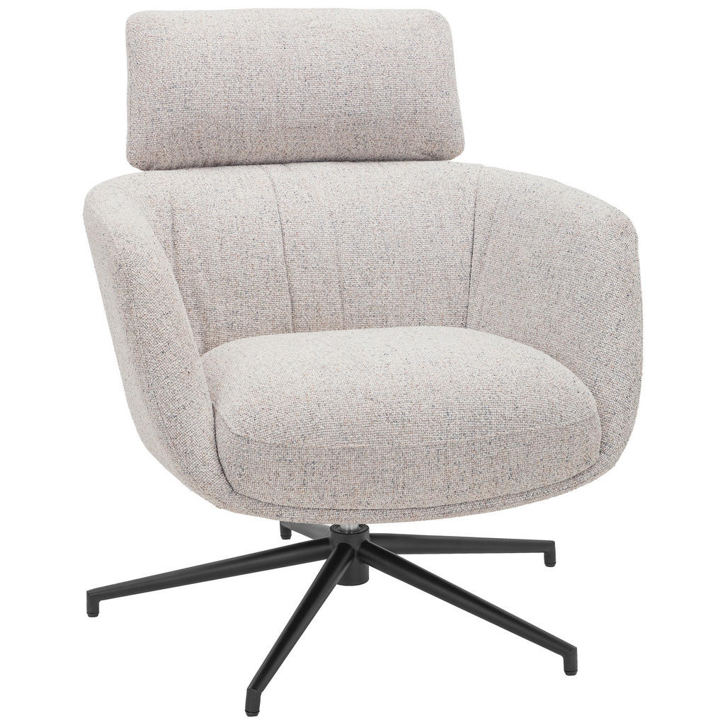 Scaun De Relaxare din metal, textil, negru, bej Scaun De Relaxare din metal, textil, negru, bej