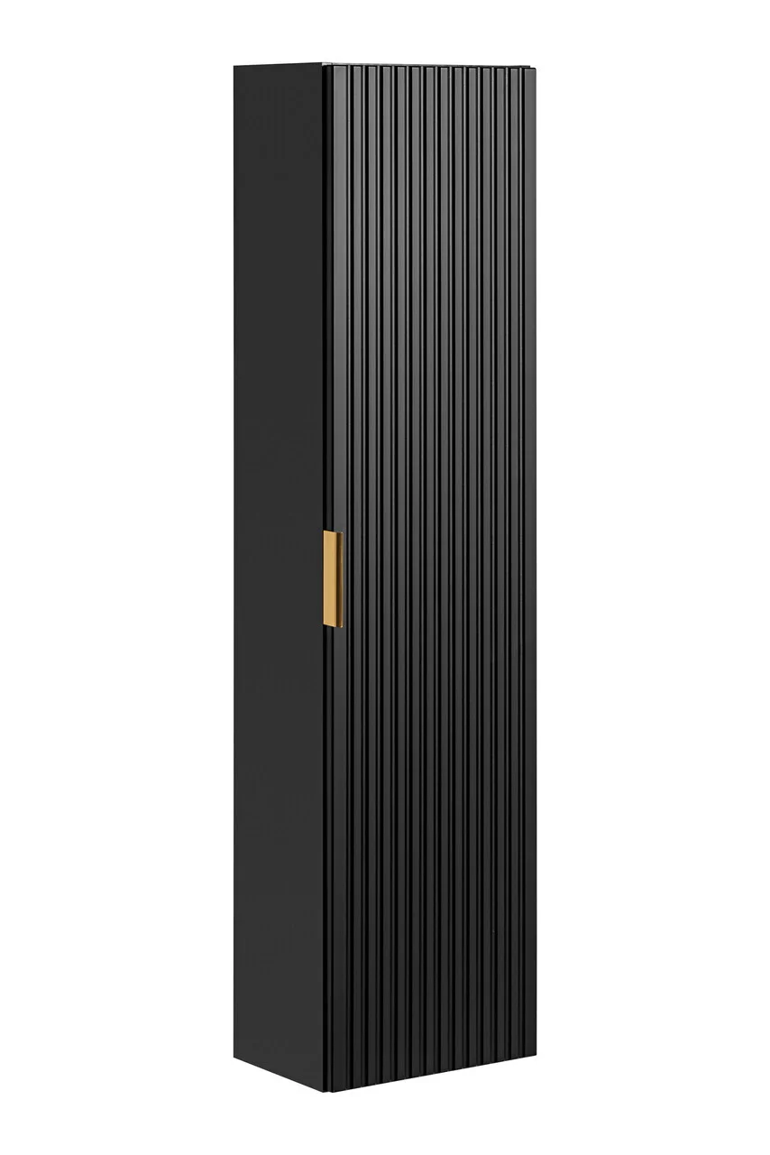 Dulap inalt cu usa, cu fixare pe perete, Adel Black, Comad, 35x25x140 cm, MDF/PAL laminat, negru mat/grafit Dulap inalt cu usa, cu fixare pe perete, Adel Black, Comad, 35x25x140 cm, MDF/PAL laminat, negru mat/grafit